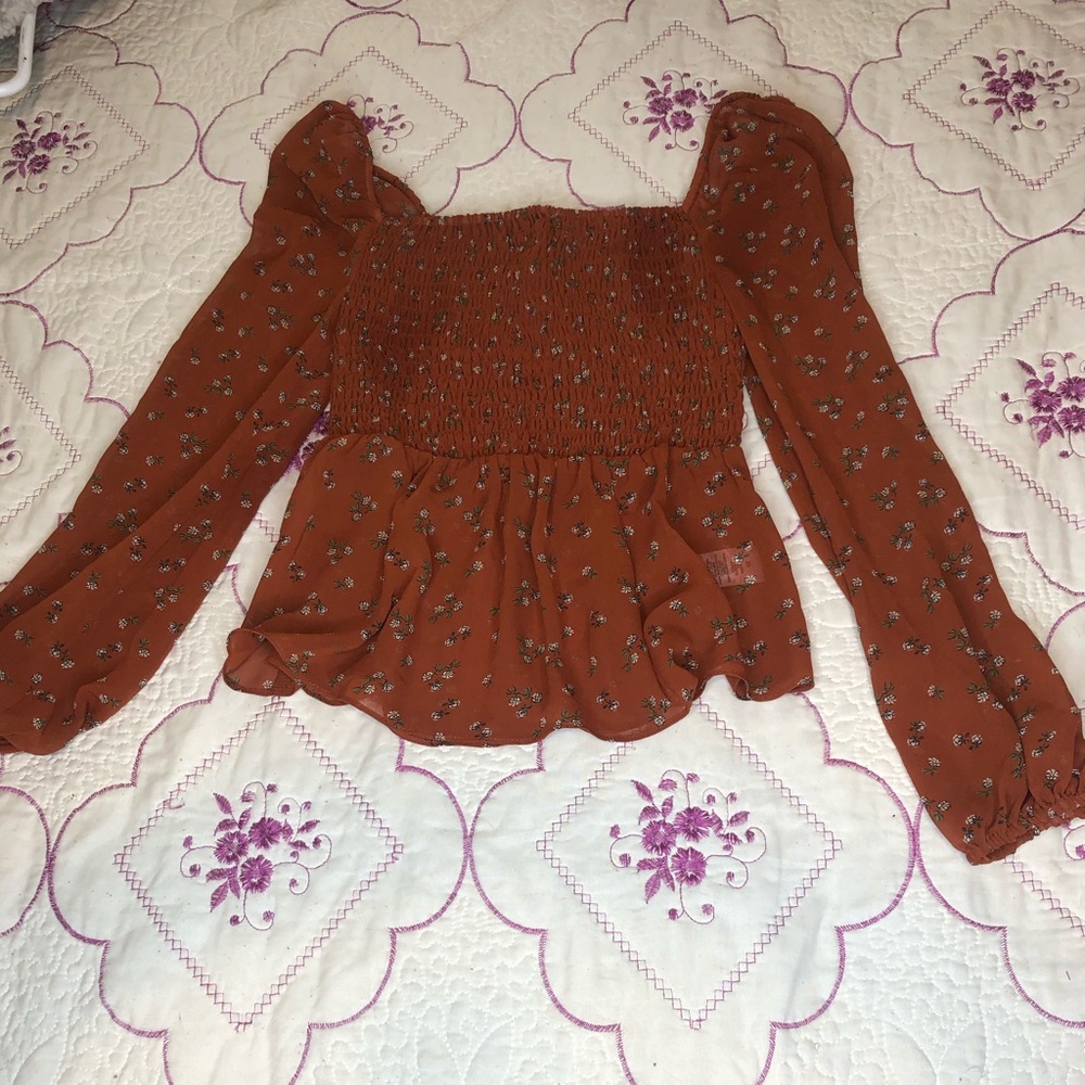 Floral off the shoulder top